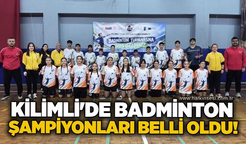 Kilimli’de badminton şampiyonları belli oldu!