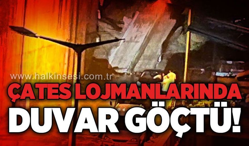 ÇATES Lojmanları'nda duvar göçtü!