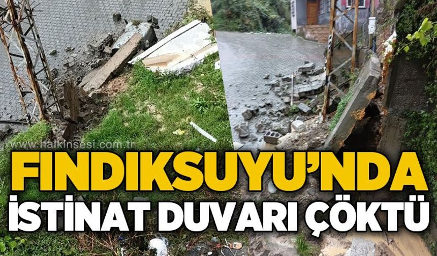 Zonguldak'ta istinat duvarı çöktü! Facianın eşiğinden dönüldü