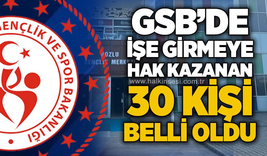Gençlik ve Spor İl Müdürlüğü TYP Kozlu kura sonuçları açıklandı: 30 kişi işe girmeye hak kazandı