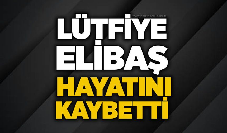 Lütfiye Elibaş hayatını kaybetti