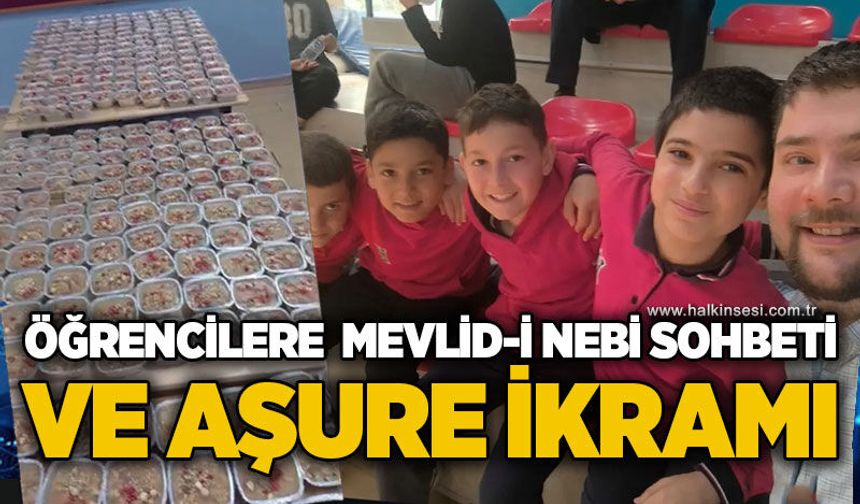 Zonguldak’ta öğrencilere Mevlid-i Nebi sohbeti ve aşure ikramı