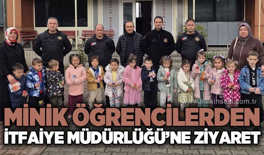 Minik öğrencilerden itfaiye müdürlüğüne anlamlı ziyaret