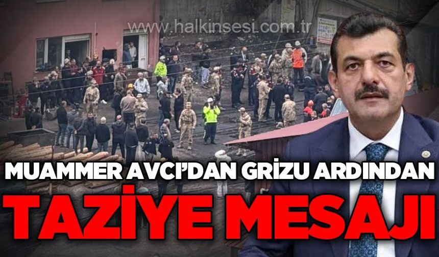 Muammer Avcı'dan Grizu faciasının ardından taziye mesajı