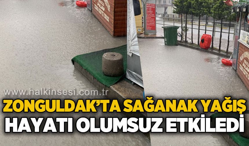 Zonguldak'ta sağanak yağış hayatı olumsuz etkiledi!