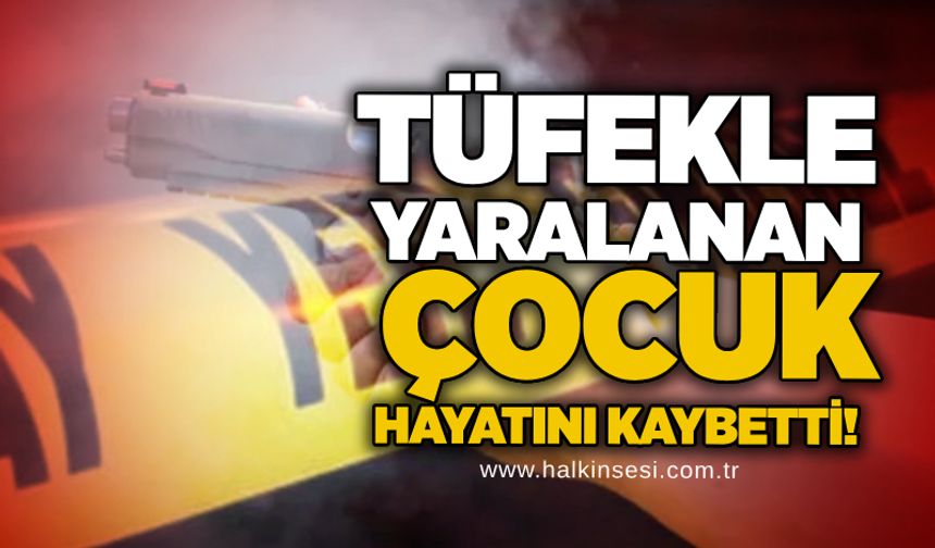 Tüfekle yaralanan çocuk hayatını kaybetti!