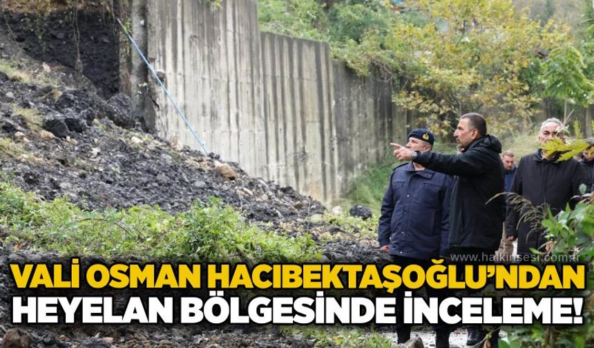Vali Osman Hacıbektaşoğlu’ndan heyelan bölgesinde inceleme!