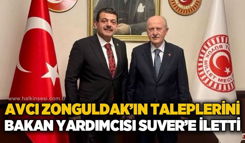 Muammer Avcı Zonguldak'ın taleplerini Bakan Yardımcısı Hasan Suver'e iletti