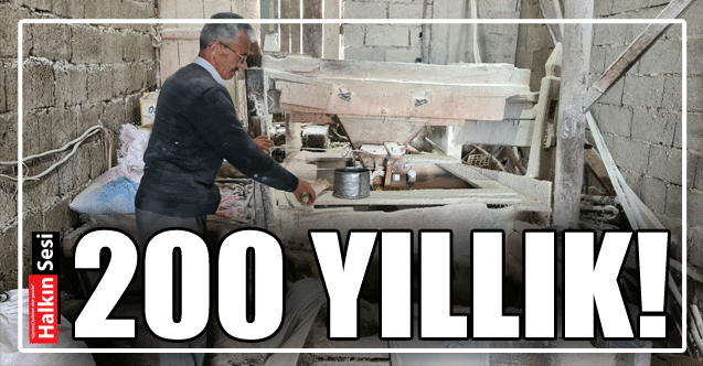 200 yıllık değirmenin taşı geleneksel yöntemlerle dönüyor