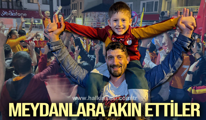 Bartın’da Galatasaraylı taraftarlar kent meydanına akın etti