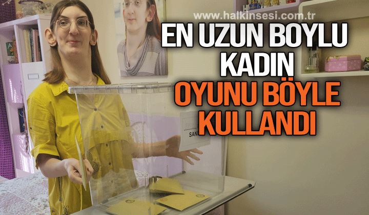 "Dünyanın en uzun boylu kadını" oyunu evinde kullandı