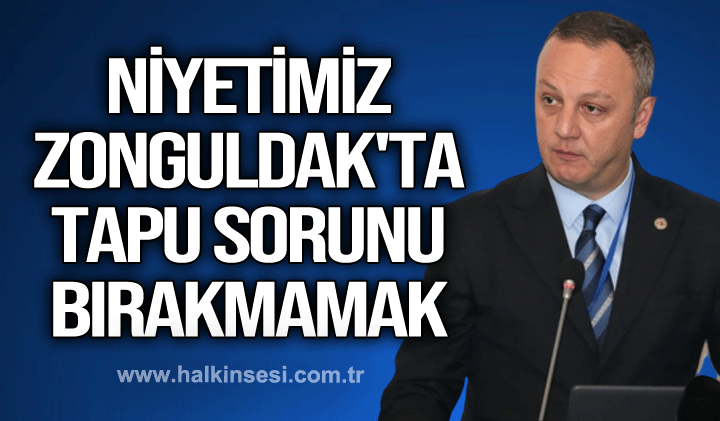 "Niyetimiz Zonguldak'ta tapu sorunu bırakmamak"