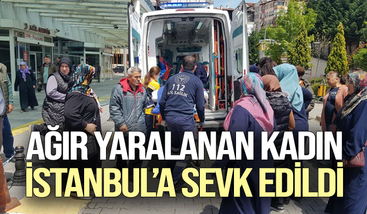 Yangında ağır yaralanan kadın İstanbul’a sevk edildi