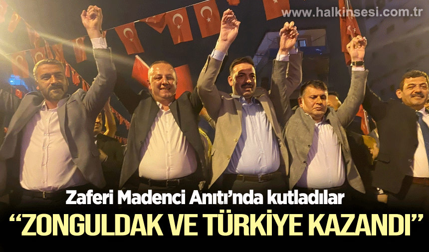 Zaferi Madenci Anıtı'nda kutladılar