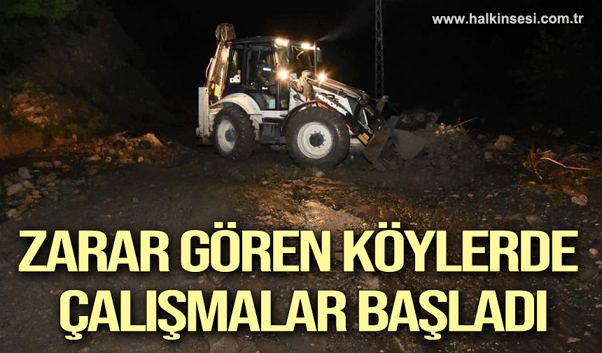 Sel sonrası zarar gören köylerde çalışmalar başladı