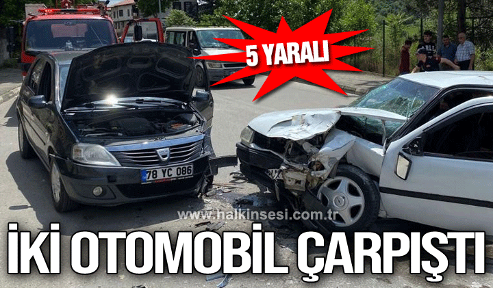 Karabük’te iki otomobil çarpıştı: 5 yaralı