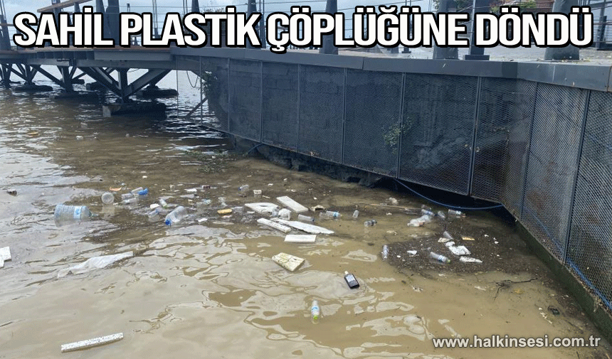 Sahil plastik atık çöplüğüne döndü
