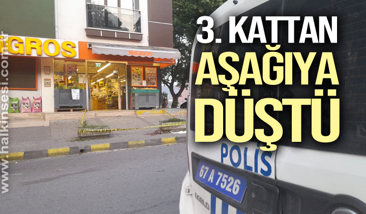  Zonguldak'ta bir kişi 3. kattan aşağı düştü
