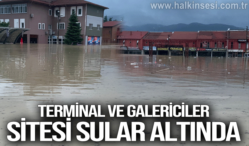 Terminal ve Galericiler Sitesi sular altında kaldı