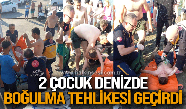 Zonguldak'ta 2 çocuk denizde boğulma tehlikesi geçirdi