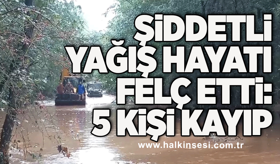 Şiddetli yağış hayatı felç etti: 5 kişi kayıp