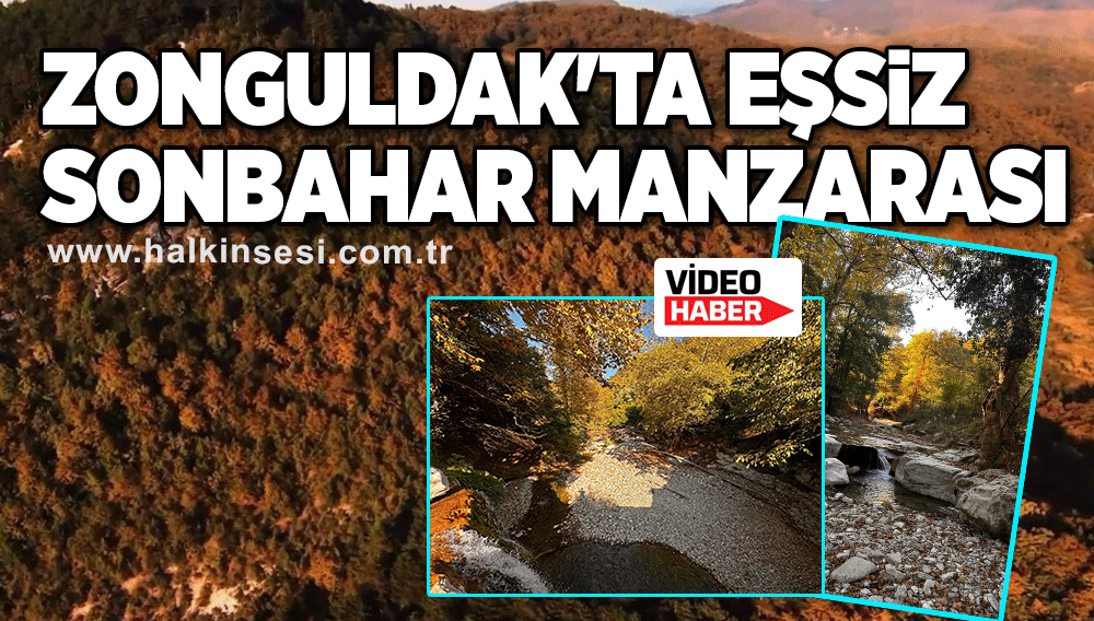 Zonguldak'ta eşsiz sonbahar manzarası