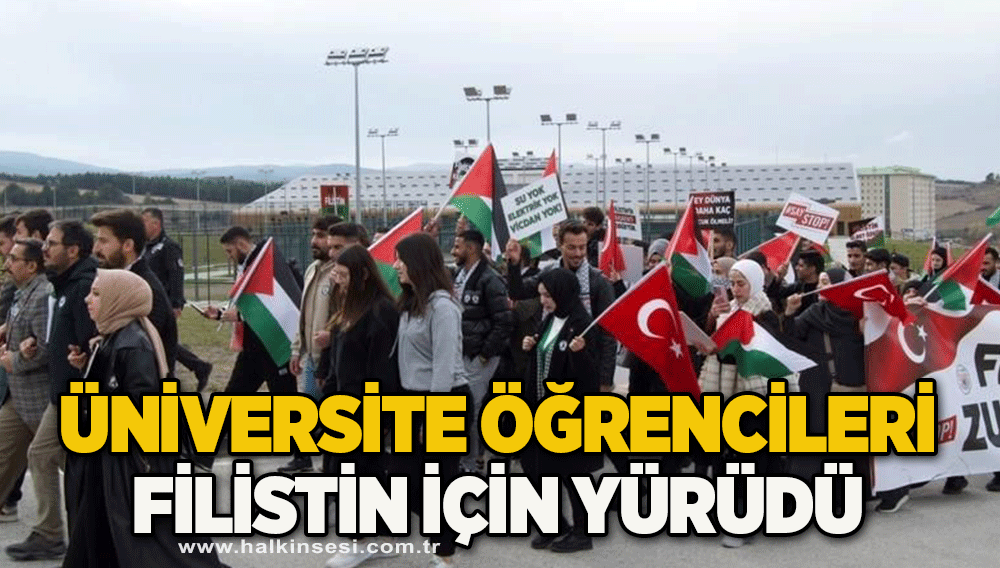 Üniversite öğrencileri Filistin için yürüdü