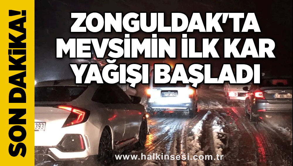 Zonguldak'ta mevsimin ilk kar yağışı başladı