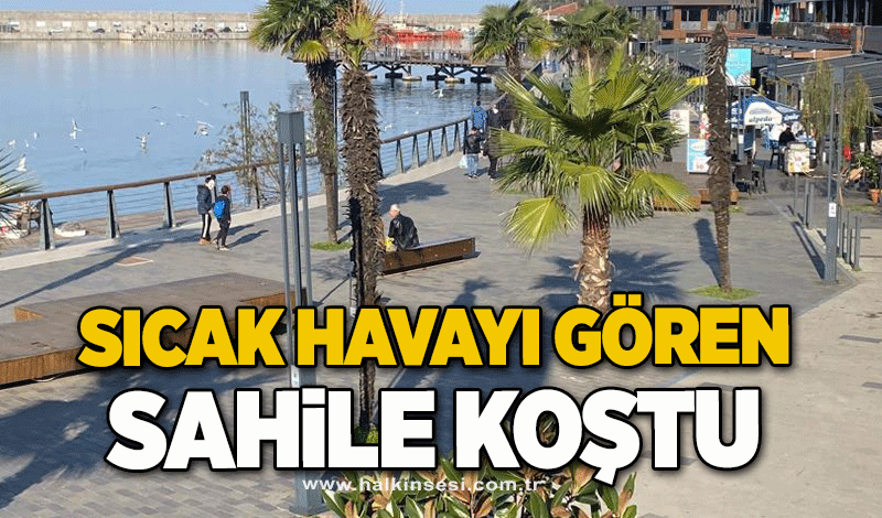 Sıcak havayı gören sahile koştu