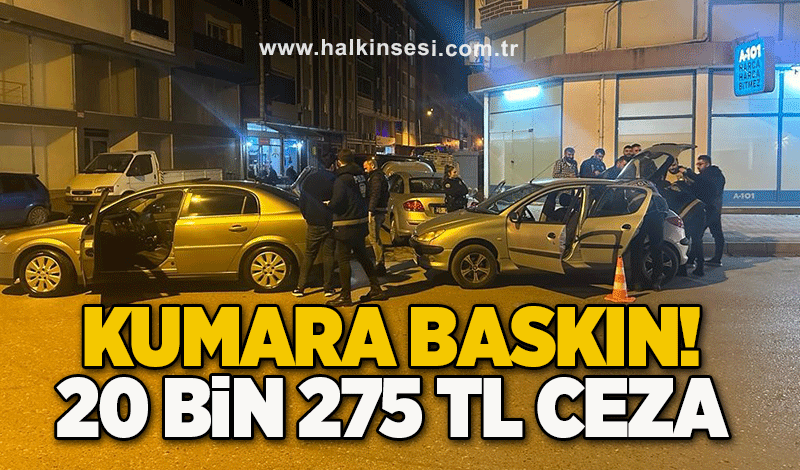 Kumara baskın!  20 bin 275 TL ceza