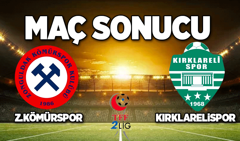 Zonguldak Kömürspor–Kırklarelispor Maçı Bitti