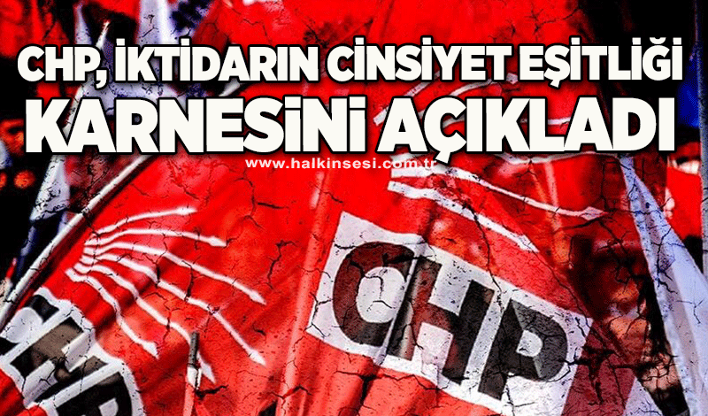 CHP, İktidarın cinsiyet eşitliği karnesini açıkladı