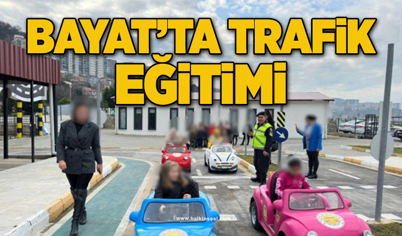 Bayat'ta trafik eğitimi