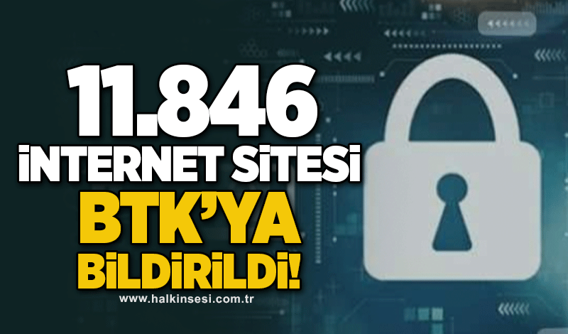 11.846 internet sitesi BTK'ya bildirildi!