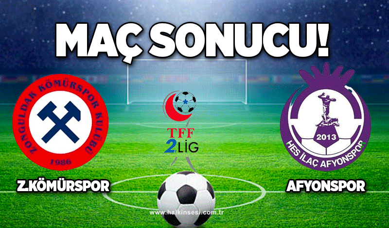 Z.KÖMÜRSPOR İLE AFYONSPOR MAÇI SONA ERDİ