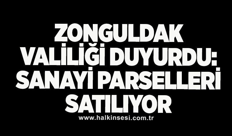 Zonguldak Valiliği duyurdu: Sanayi parselleri satılıyor