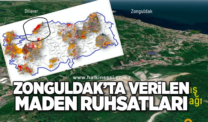 Zonguldak'ta verilen maden ruhsatları!
