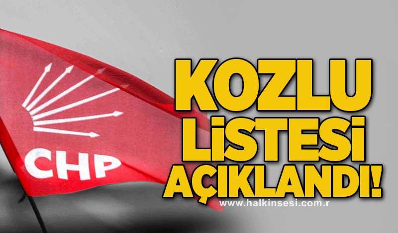 CHP'nin Kozlu listesi açıklandı!
