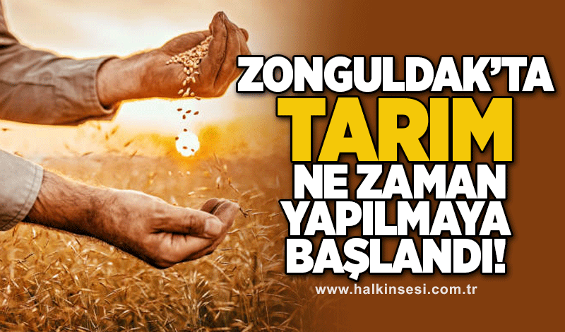 Zonguldak'ta tarım ne zaman yapılmaya başlandı?
