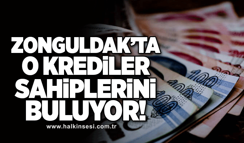 Zonguldak'ta o krediler sahiplerini buluyor!