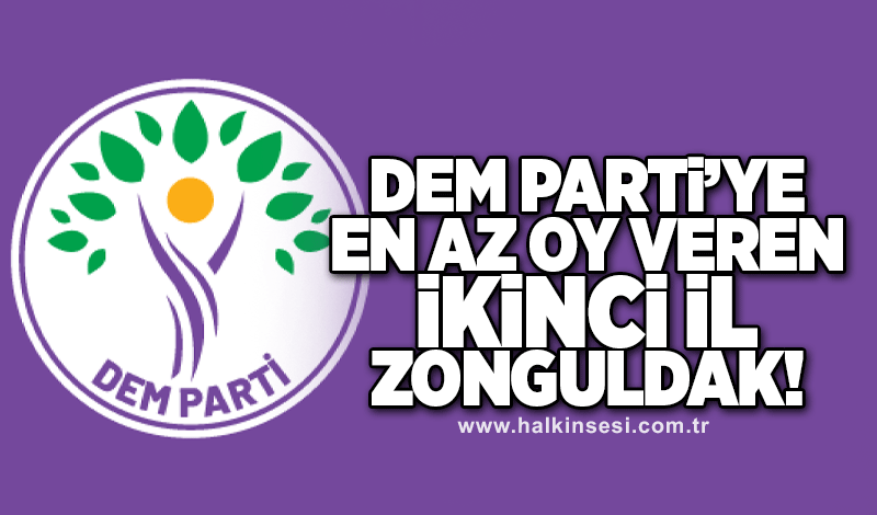 DEM Parti'ye en az oy veren ikinci il Zonguldak oldu