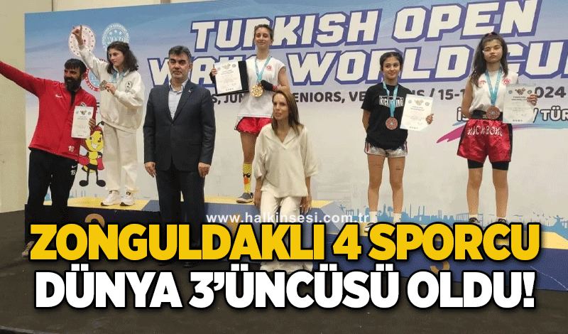 Zonguldaklı 4 sporcu Dünya 3’üncüsü oldu!