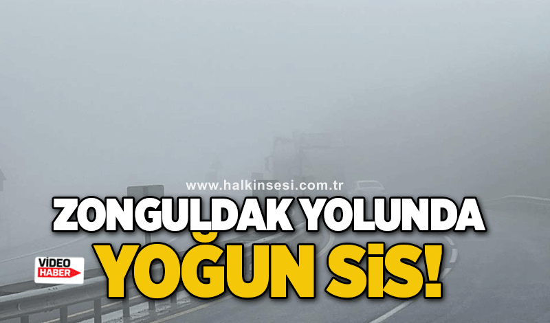 Zonguldak yolunda yoğun sis!