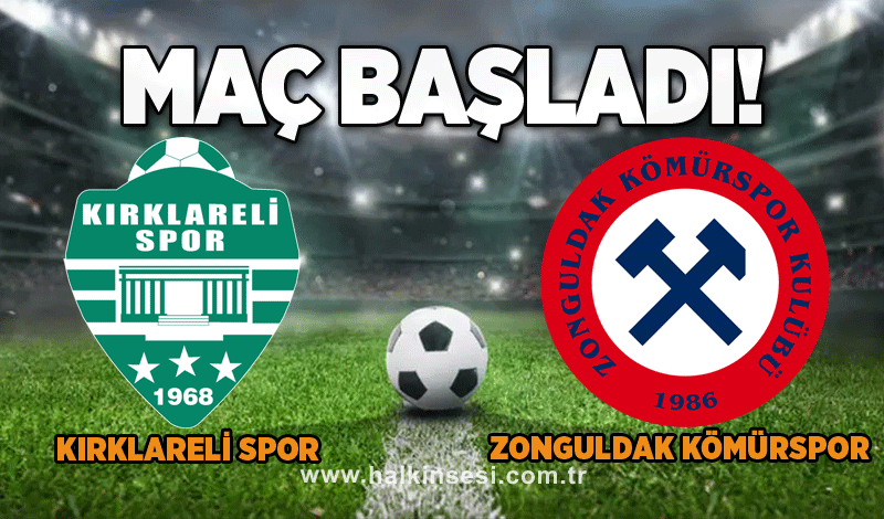 Kırklarelispor-Zonguldak Kömürspor maçı başladı