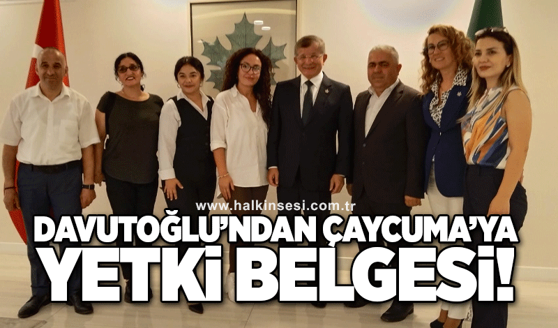 Ahmet Davutoğlu'ndan Çaycuma'ya yetki belgesi