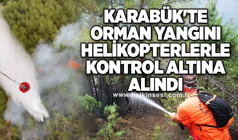 Karabük'te orman yangını helikopterlerle kontrol altına alındı