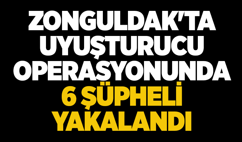 Zonguldak'ta uyuşturucu operasyonunda 6 şüpheli yakalandı