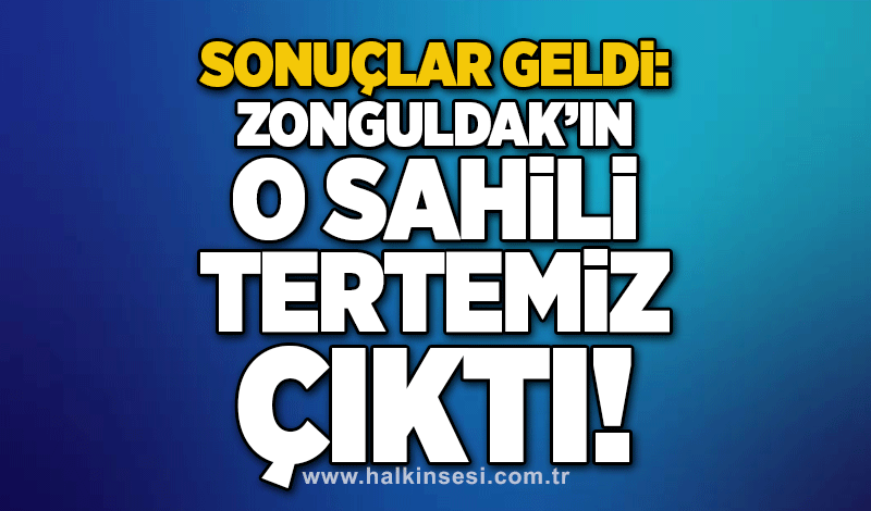 Sonuçlar geldi: Zonguldak’ın o sahili tertemiz çıktı!