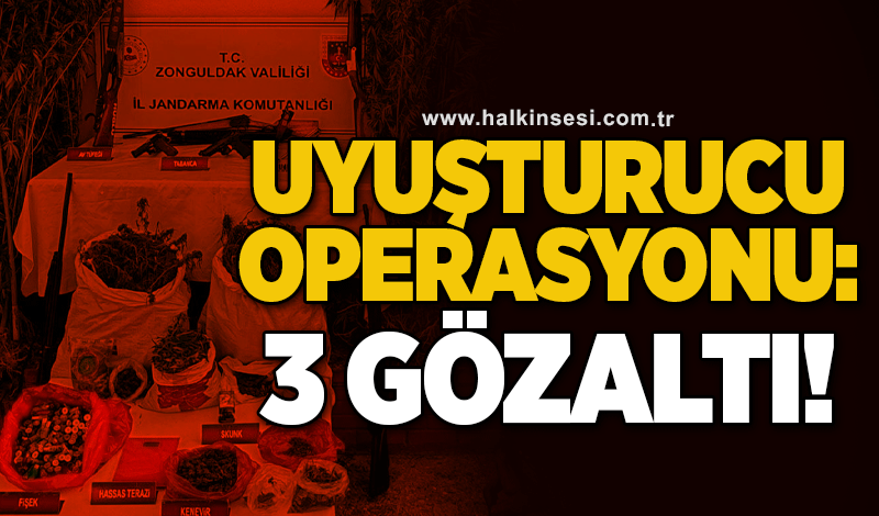 Uyuşturucu operasyonu: 3 gözaltı!