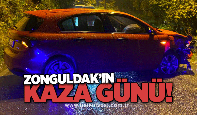 Yağmur yağdı kazalar peş peşe geldi